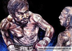 Albie Espinola peint comme il boxe