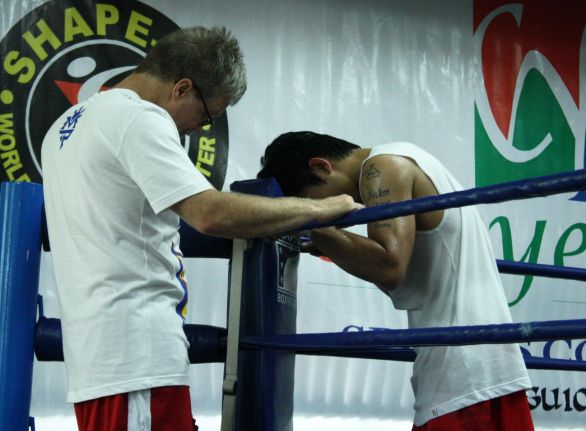 Une séance de sparring avec Pacquiao